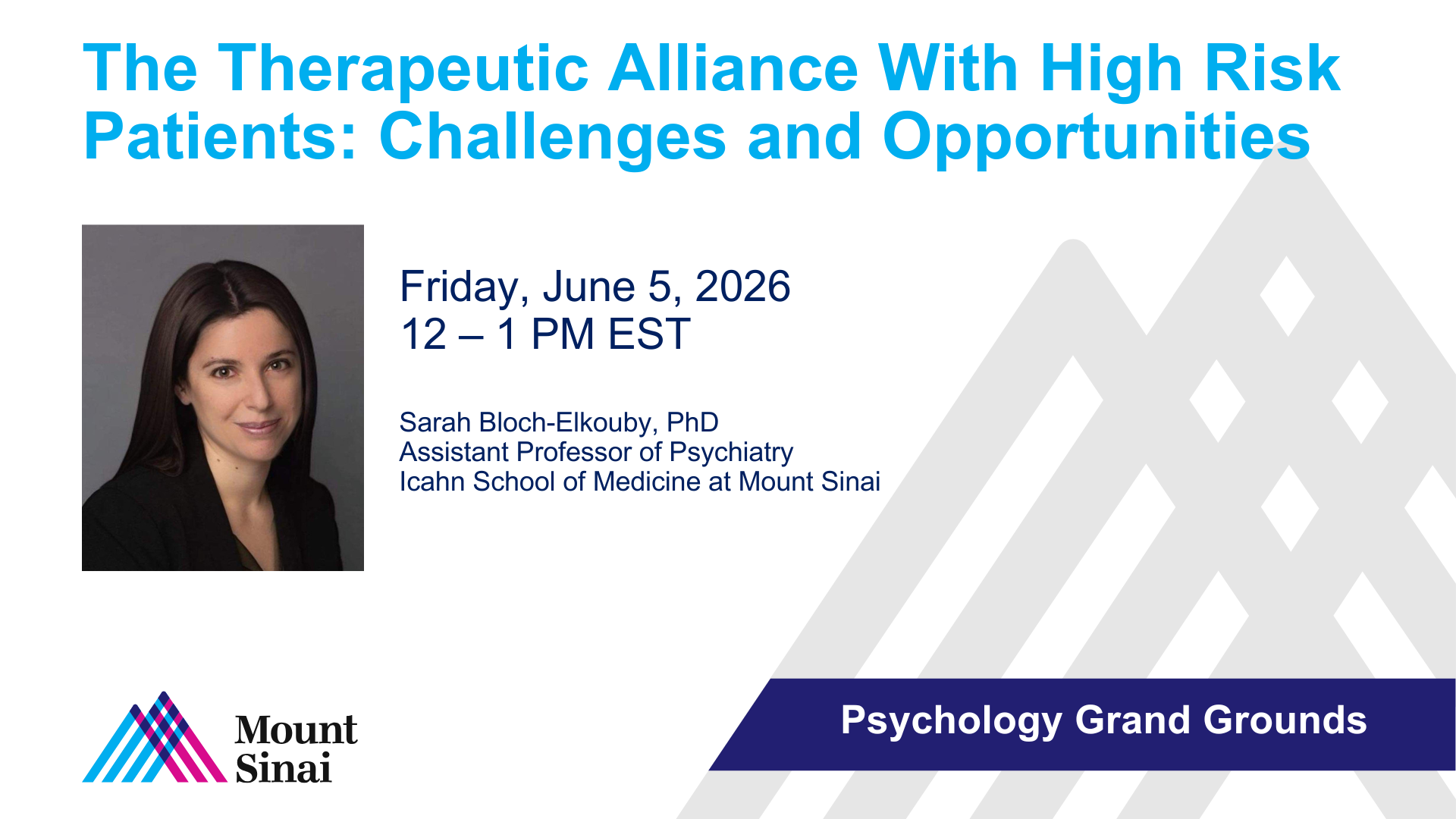 Psychology Grand Rounds Flyer