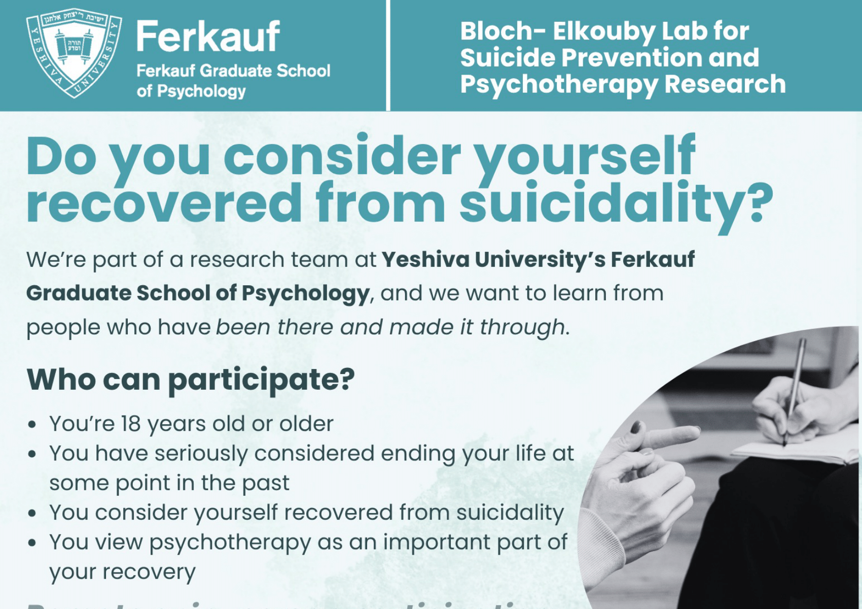 <b>From Suicidality to Recovery: A Qualitative Study on the Lived Experiences of Suicidality Survivors</b>